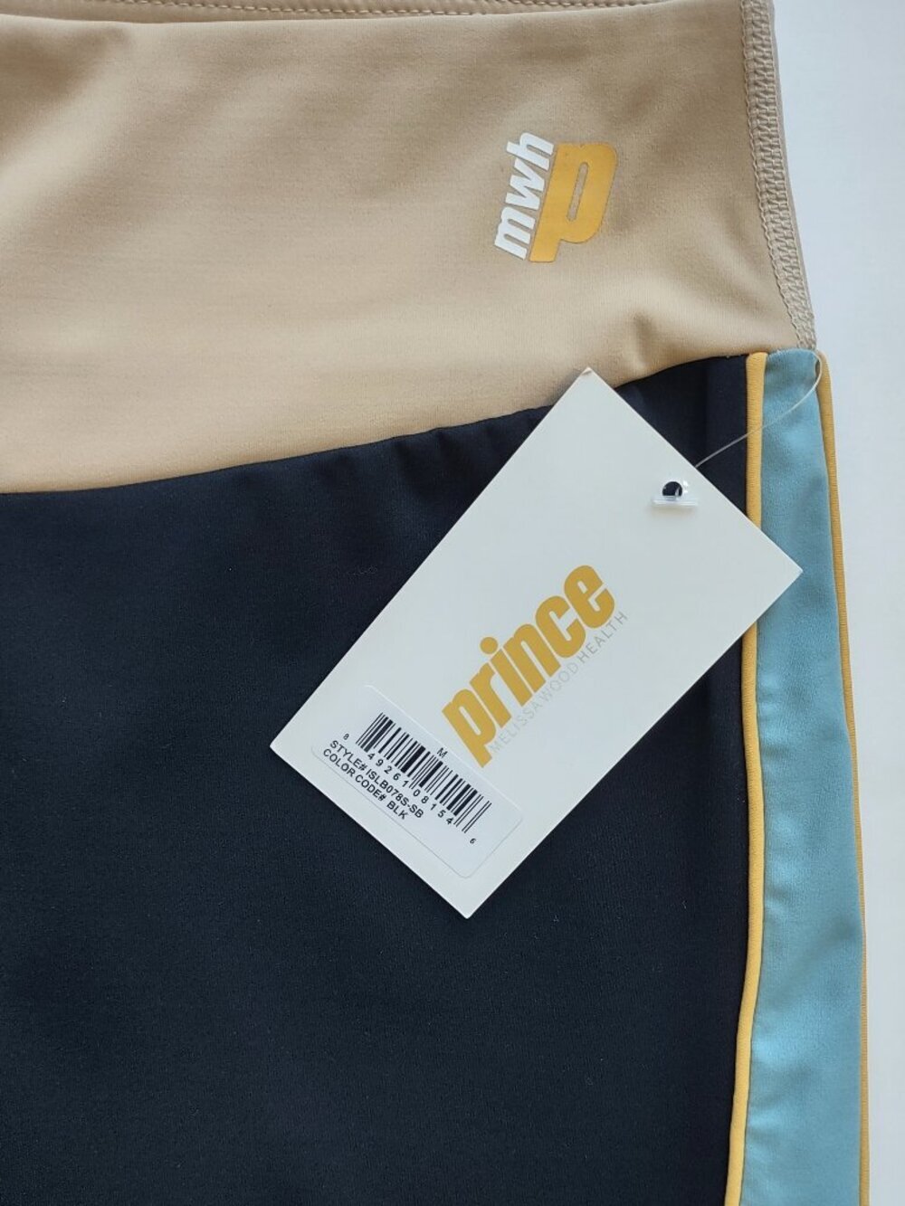 Prince x Melissa Wood Health Black & Colorblock Bike Shorts Size Medium NWT - Picture 8 of 10